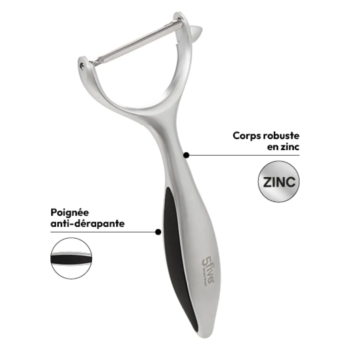 Éplucheur rasoir, Zinc