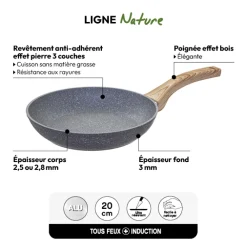 Poêle Aluminium forgé, 20 cm