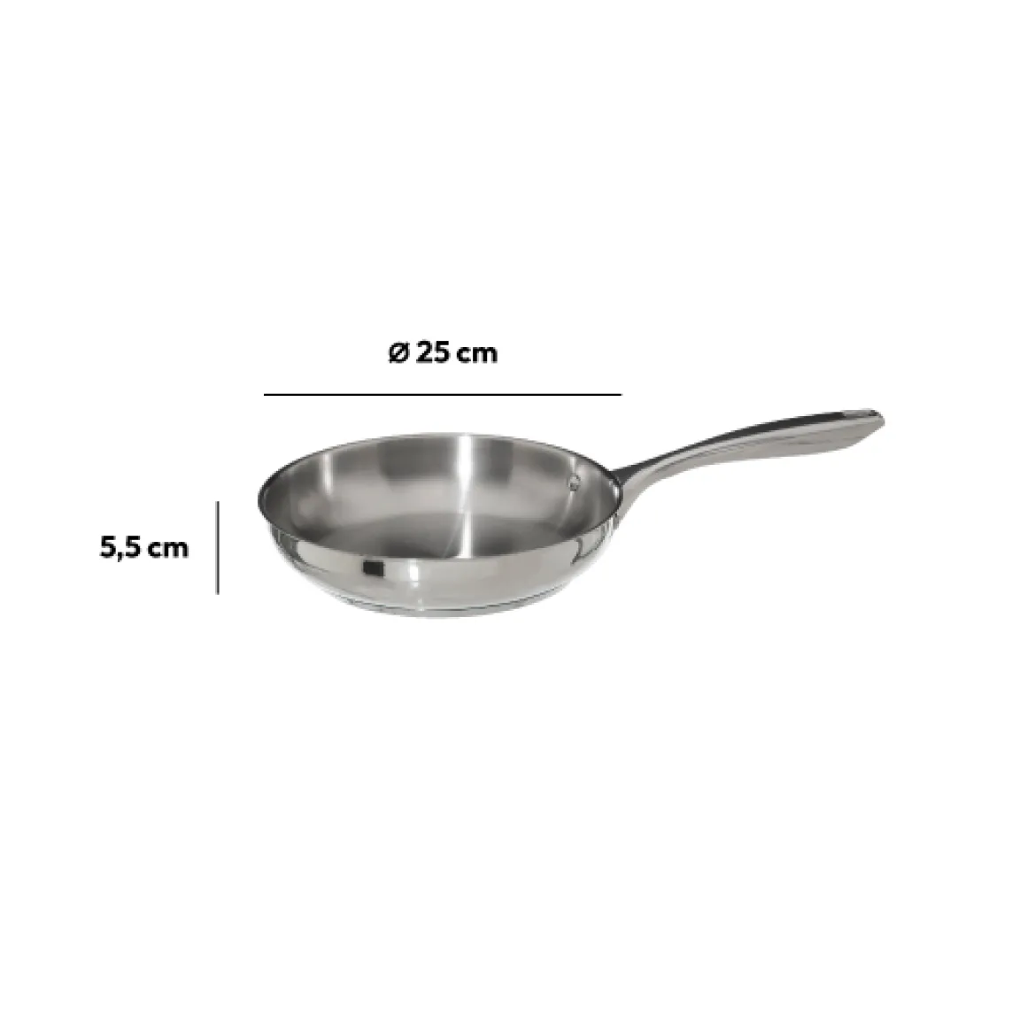 Poêle Inox, 24 cm