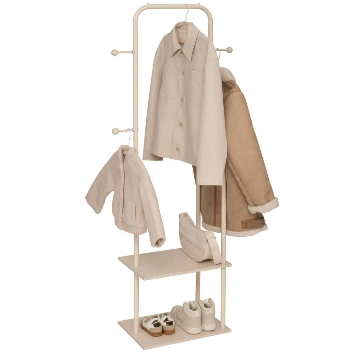 Portant à vêtements, 2, étagères, Argile