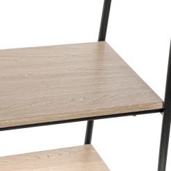 Portant à vêtements avec étagères, Noir