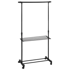 Portant à vêtements avec étendoir à roulettes