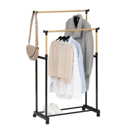 Portant à vêtements double métal et plastique