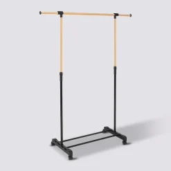Portant à vêtements extensible, Effet bois