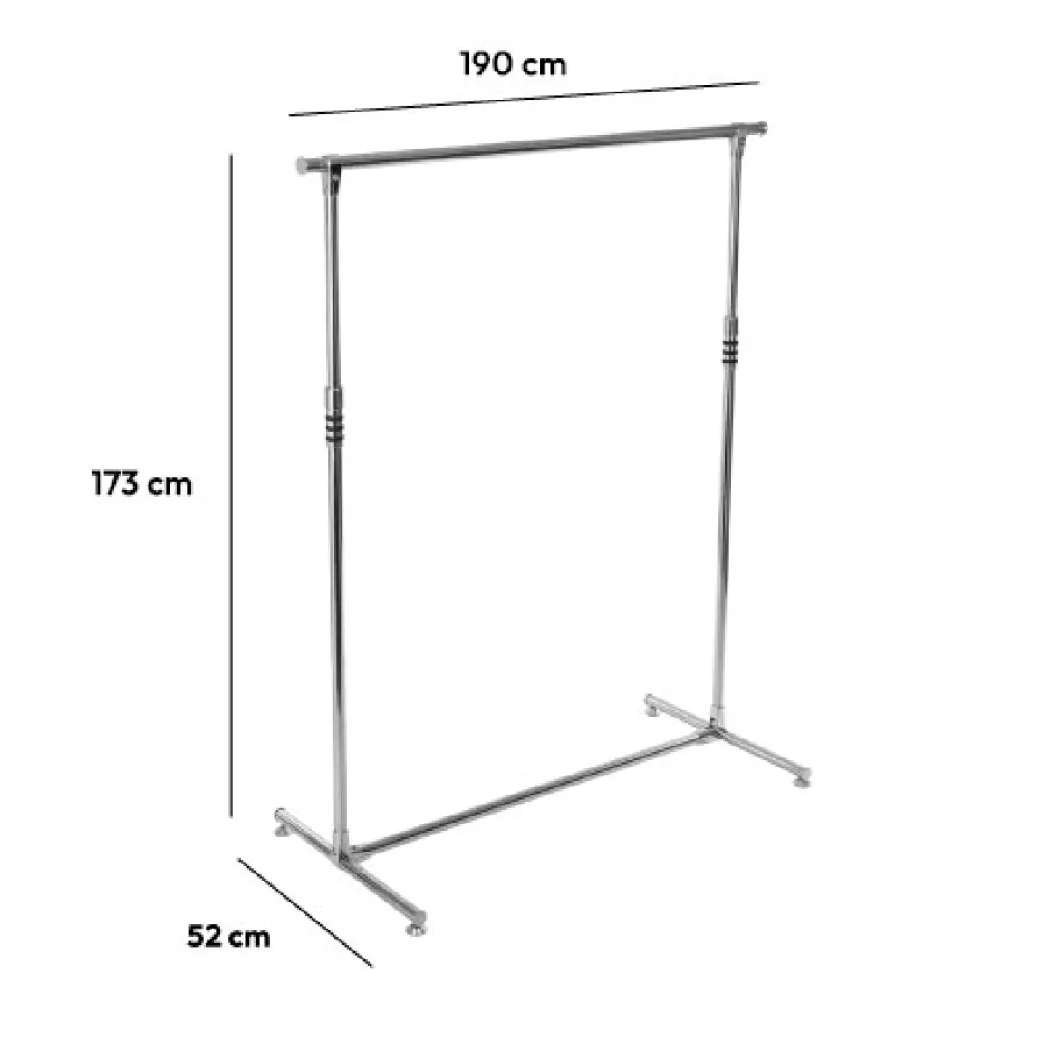 Portant à vêtements, Inox