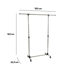 Portant à vêtements simple inox