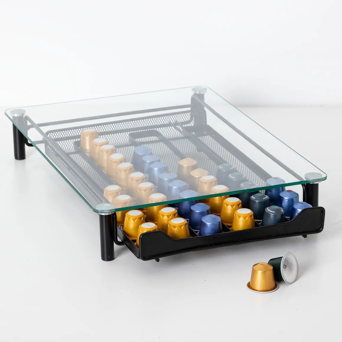 Porte capsules x60 avec tiroir