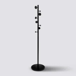 Porte manteau 8 crochets bois, Noir