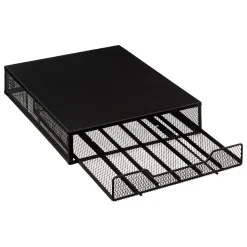 Porte-capsules x60 avec tiroir, Noir