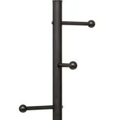 Porte-manteaux 8 crochets 173cm, Noir
