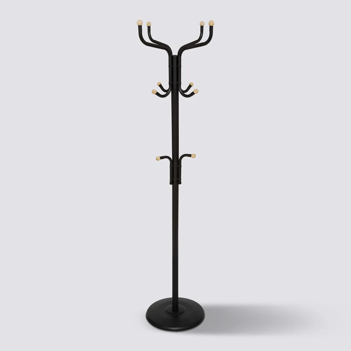 Porte-manteaux 11 patères 176,5cm, Noir