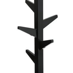 Porte-manteaux effet chêne naturel, Noir