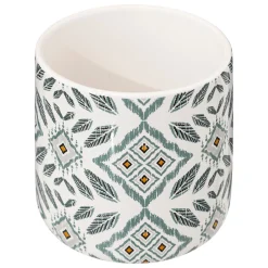 Pot à cotons, Blanc et vert