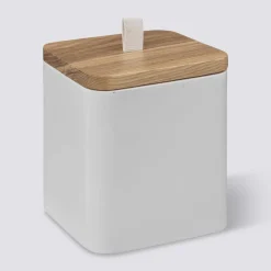 Pot à cotons résine, Blanc