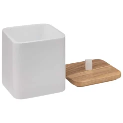 Pot à cotons résine, Blanc