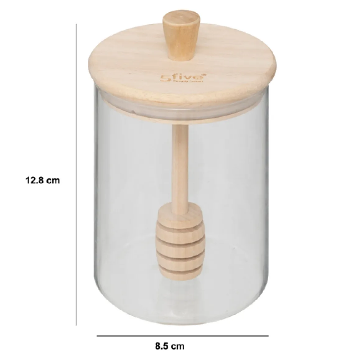 Pot à miel avec couvercle bois, 0,4L