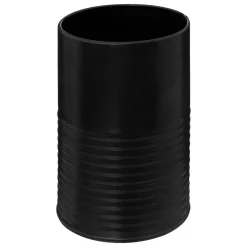 Pot métal à ustensiles avec 7 accessoires, Noir