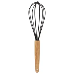 Pot métal à ustensiles avec 7 accessoires, Noir