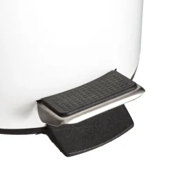 Poubelle à couvercle bambou 3L, Blanc