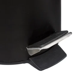 Poubelle à couvercle bambou 3L, Noir