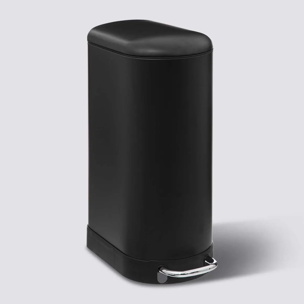 Poubelle à pédale métal 30L, Noir Ariane