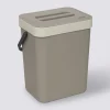 Poubelle compost plastique 5L, Taupe