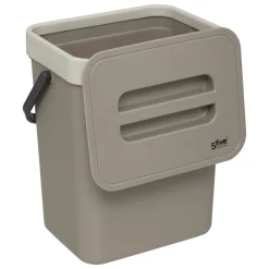 Poubelle compost plastique 5L, Taupe