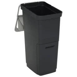 Poubelle de recyclage, 36L, Noir