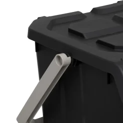 Poubelle de tri plastique 37L, Noir