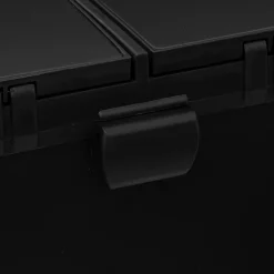 Poubelle de tri sélectif à pédales métal 2x30L, Noir