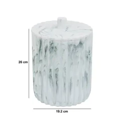 Poubelle, Manuel, 5 l, Blanc
