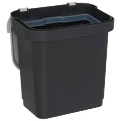 Poubelle, Manuel, 5 l, Noir