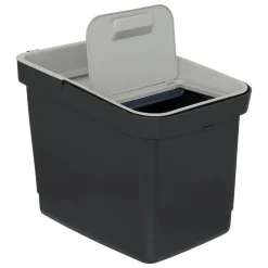 Poubelle, Manuel, 20,5 l, Noir