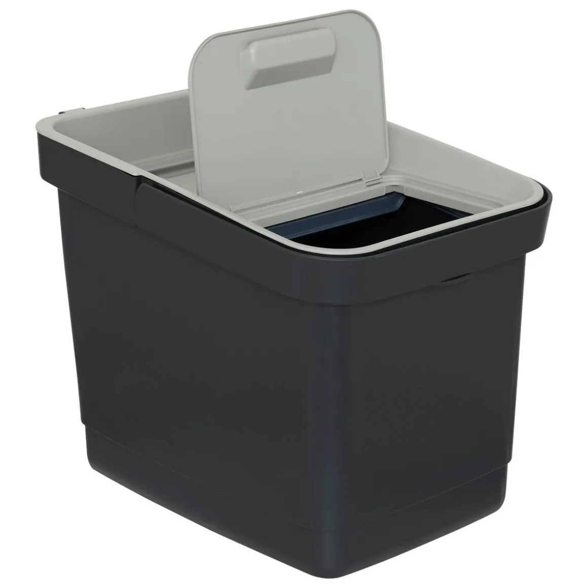 Poubelle, Manuel, 20,5 l, Noir