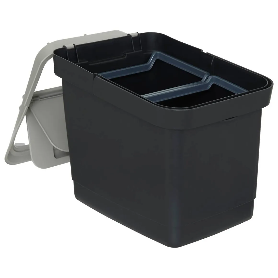 Poubelle, Manuel, 20,5 l, Noir