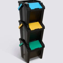 Poubelle, Manuel, 30 l, Noir