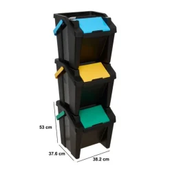 Poubelle, Manuel, 30 l, Noir