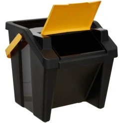 Poubelle, Manuel, 30 l, Noir
