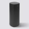 Poubelle métal 50L avec ouverture pression, Noir