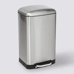 Poubelle métal 20L, Inox