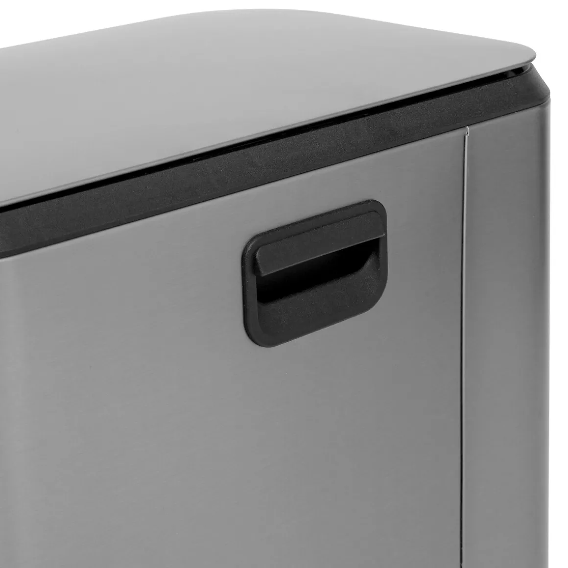 Poubelle métal 50L, Inox finition mat