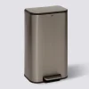 Poubelle métal 30L, Inox finition mat