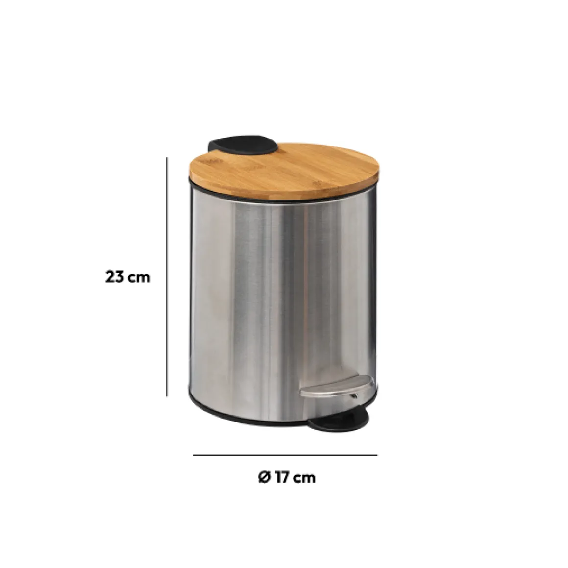 Poubelle métal Soft Close 3L, Métal
