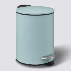 Poubelle métal Soft Close 3L, Bleu artic