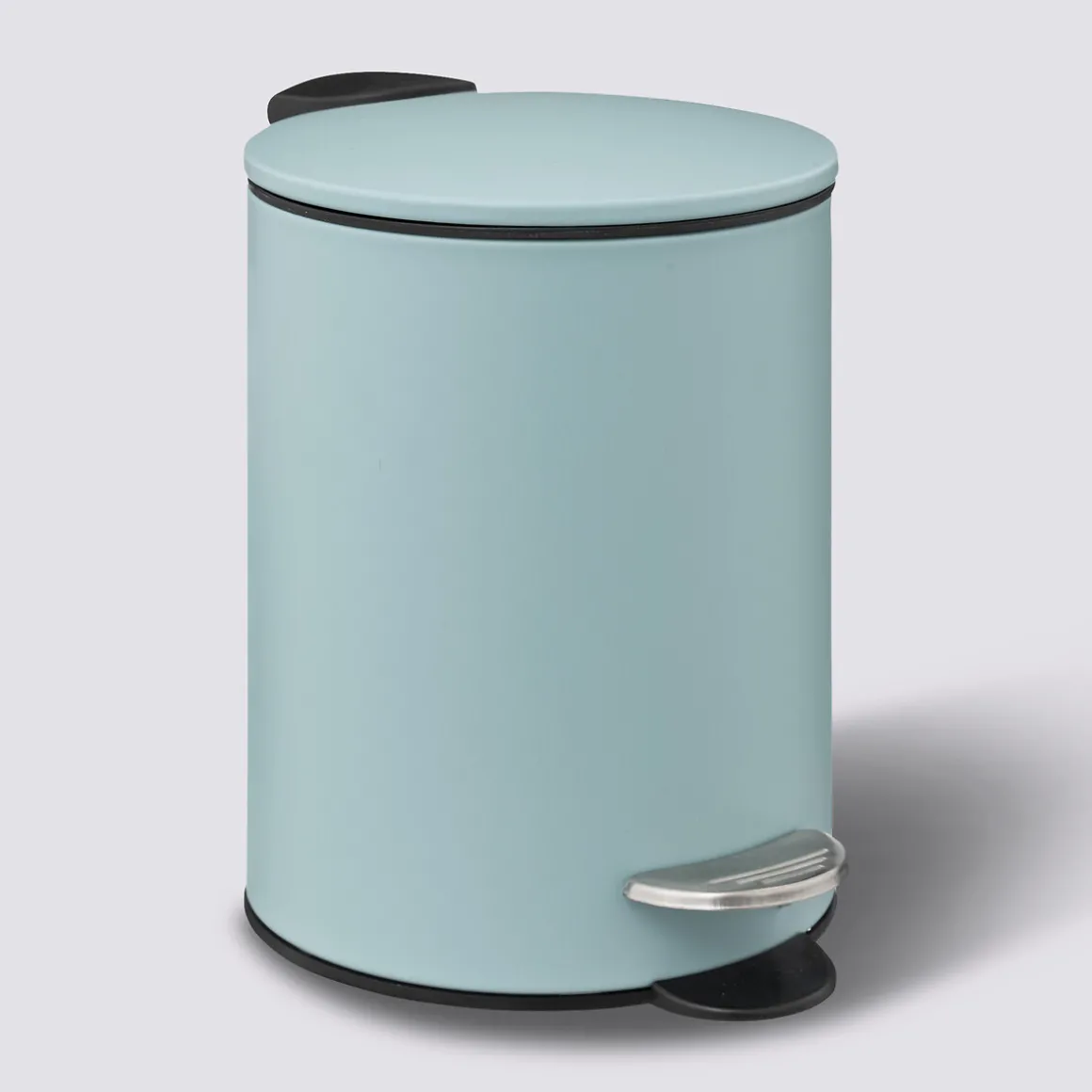 Poubelle métal Soft Close 3L, Bleu artic