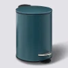 Poubelle métal Soft Close 3L, Bleu pétrole