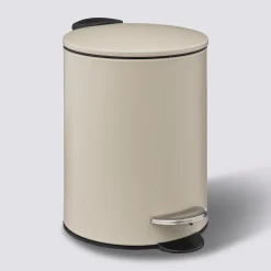 Poubelle métal Soft Close 3L, Beige naturel