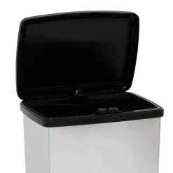 Poubelle, Pédale, 50 l, Argent