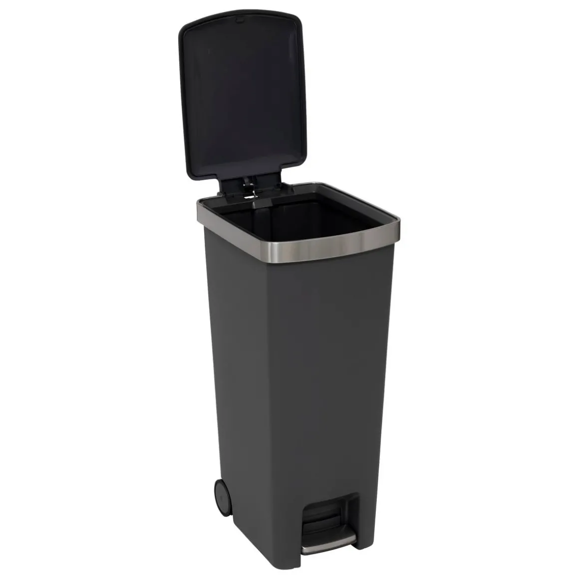 Poubelle, Pédale, 45 l, Gris