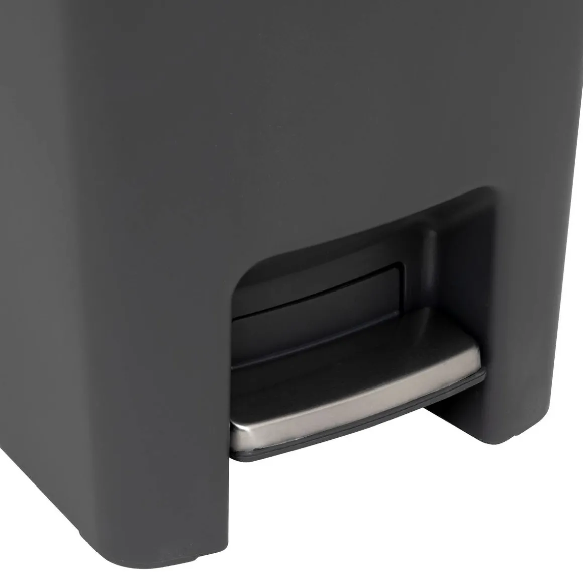 Poubelle, Pédale, 45 l, Gris